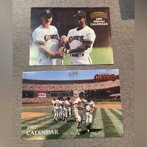 1985 & 1987 SAN FRANCISCO GIANTS Calendar Lot SGA Will Clark Krukow